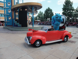 Sulley in Disney`s Stars `n` Cars parade, at the Production Courtyard of Walt Disney Studios Park
