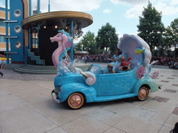 Ariel, Sebastian and Flounder in Disney`s Stars `n` Cars parade, at the Production Courtyard of Walt Disney Studios Park