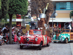 Remy, Emile and Stitch in Disney`s Stars `n` Cars parade, at the Production Courtyard of Walt Disney Studios Park