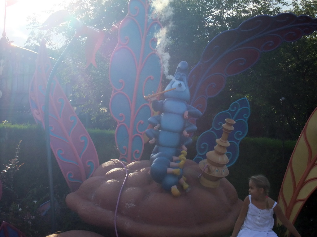 The Hookah-Smoking Caterpillar in Alice`s Curious Labyrinth, at Fantasyland of Disneyland Park