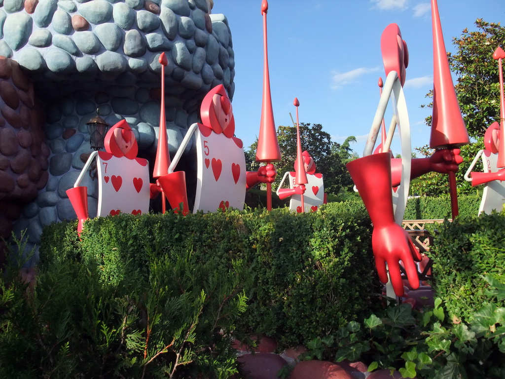 The Hearts, in Alice`s Curious Labyrinth, at Fantasyland of Disneyland Park