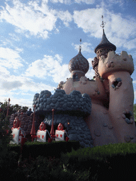 The Hearts and the Tower in Alice`s Curious Labyrinth, at Fantasyland of Disneyland Park