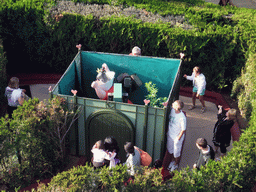 The Queen of Hearts, viewed from the Tower in Alice`s Curious Labyrinth, at Fantasyland of Disneyland Park