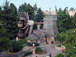 The Old Mill Ferris Wheel, viewed from the Tower in Alice`s Curious Labyrinth, at Fantasyland of Disneyland Park