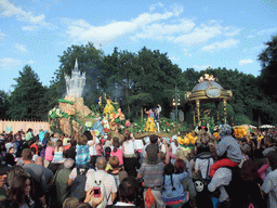 Snow White and the Prince, Cinderella, Prince Charming, Princess Aurora and Prince Phillip in Disney`s Once Upon a Dream Parade, at Disneyland Park