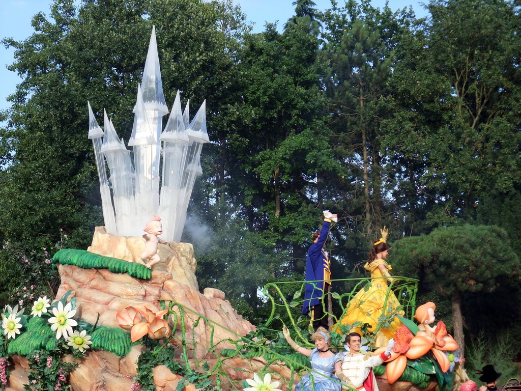 Cinderella, Prince Charming, Princess Aurora and Prince Phillip in Disney`s Once Upon a Dream Parade, at Disneyland Park