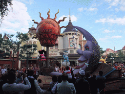 Minnie and Donald in Disney`s Once Upon a Dream Parade, at the Town Square of Disneyland Park