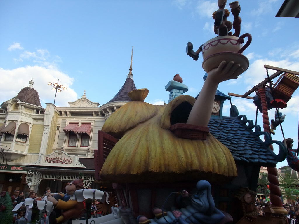 Pinocchio characters in Disney`s Once Upon a Dream Parade, at the Town Square of Disneyland Park