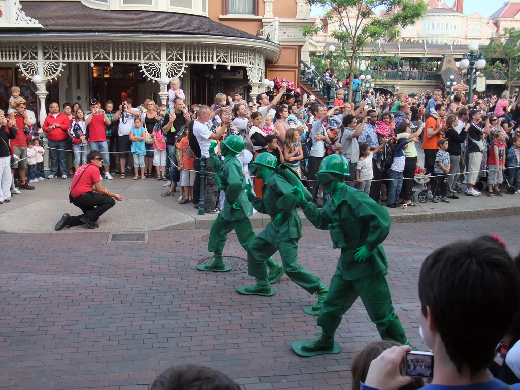 Toy Soldiers in Disney`s Once Upon a Dream Parade, at the Town Square of Disneyland Park