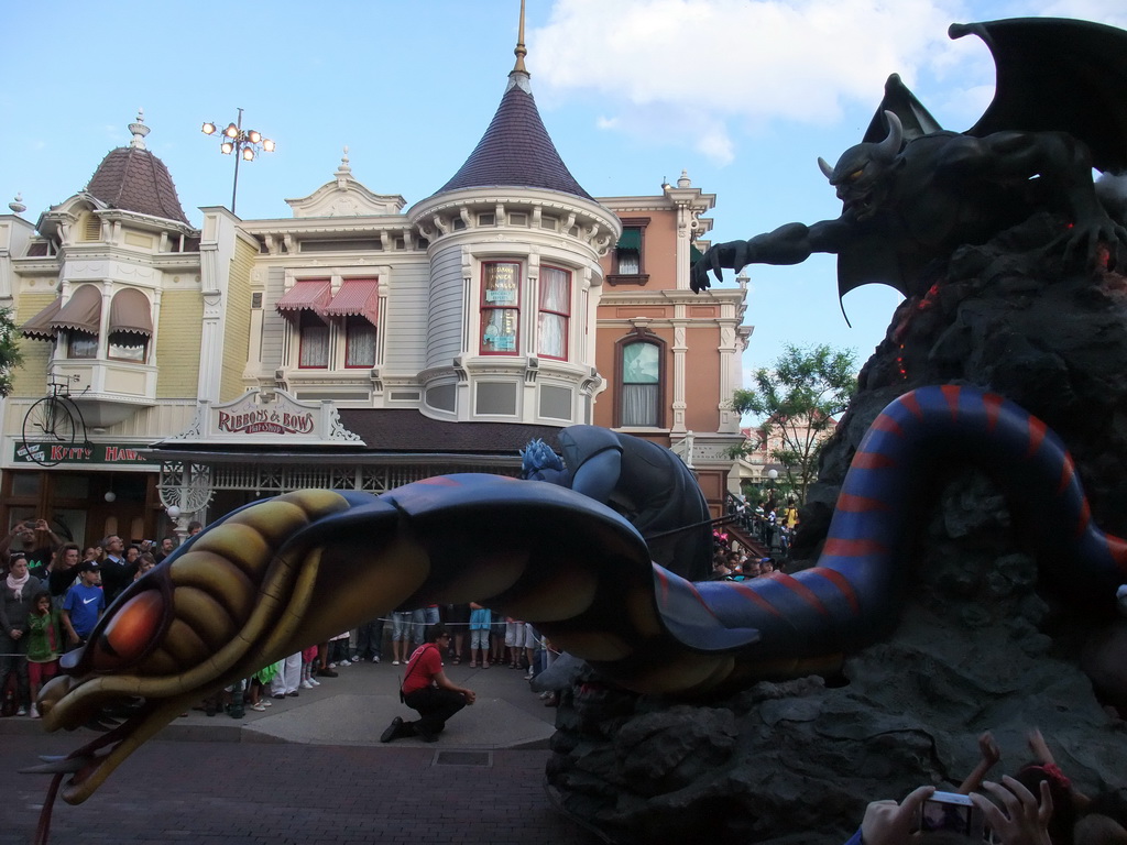 Ursula and Chernabog in Disney`s Once Upon a Dream Parade, at Disneyland Park