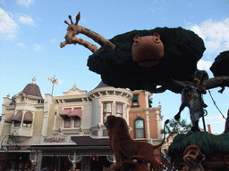 Simba, Timon, Pumbaa and Rafiki in Disney`s Once Upon a Dream Parade, at Disneyland Park