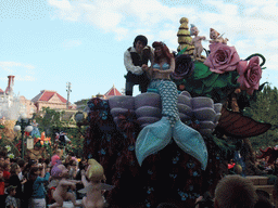 Ariel and Prince Eric in Disney`s Once Upon a Dream Parade, at Disneyland Park