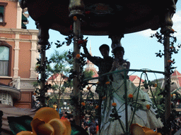 Tiana and Prince Naveen in Disney`s Once Upon a Dream Parade, at Disneyland Park