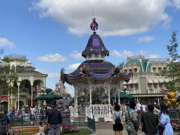 Pavilion at Town Square and Sleeping Beauty`s Castle at Fantasyland at Disneyland Park