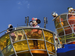 Mickey, Minnie, Donald and Daisy at the Disney Stars on Parade at Town Square at Disneyland Park