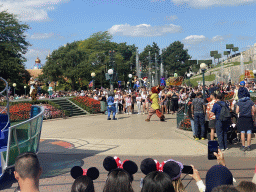 Chip, Dale, Clarice, Judy, Nick, Woody, Jessie and Goofy at the Disney Stars on Parade at Central Plaza at Disneyland Park