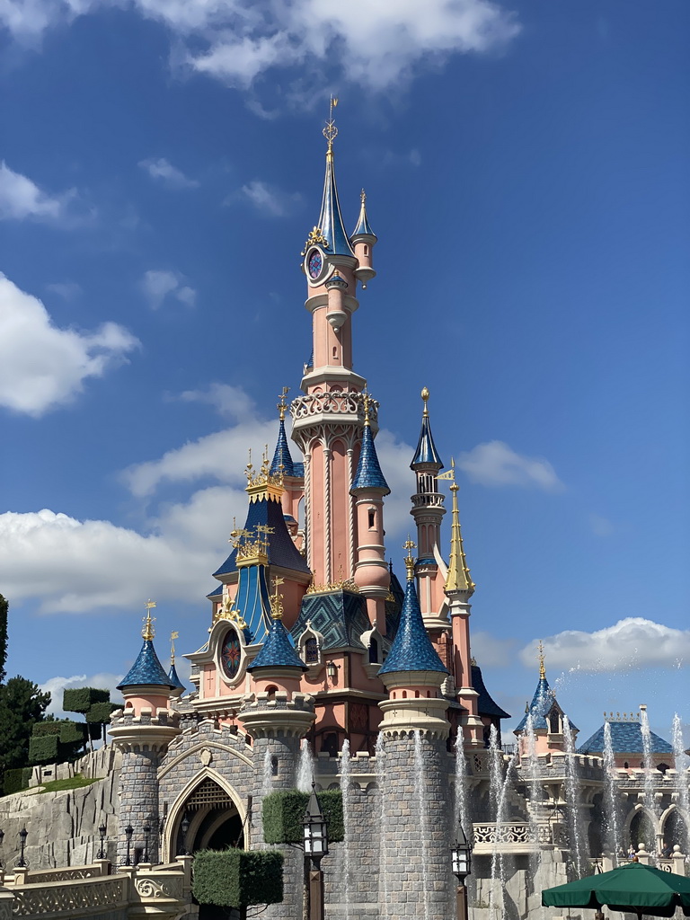 Front of Sleeping Beauty`s Castle at Fantasyland at Disneyland Park