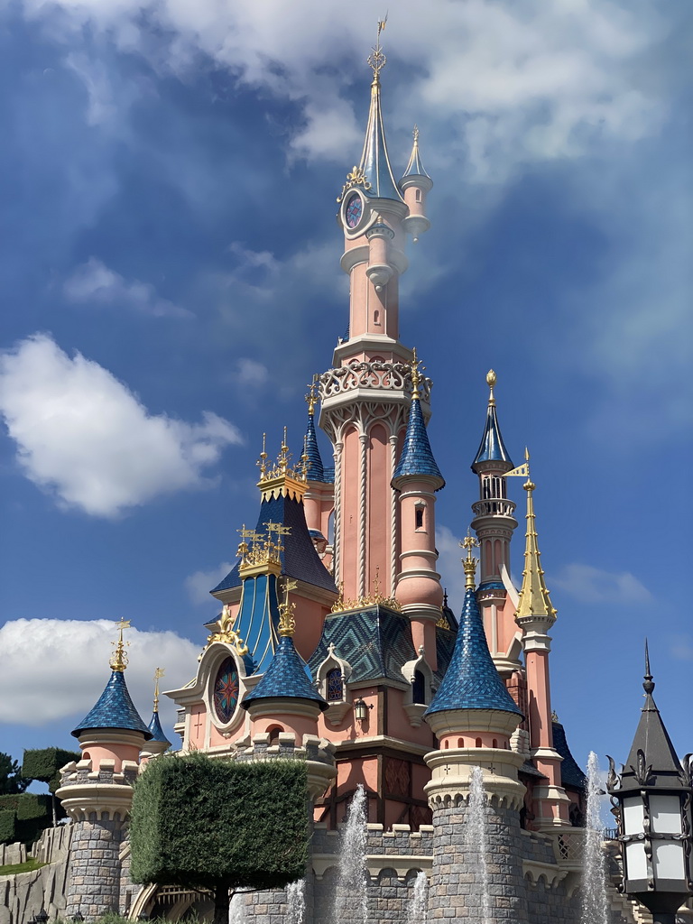 Front of Sleeping Beauty`s Castle at Fantasyland at Disneyland Park