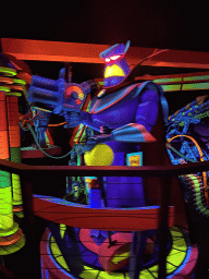Statue of Evil Emperor Zurg at the Buzz Lightyear Laser Blast attraction at Discoveryland at Disneyland Park