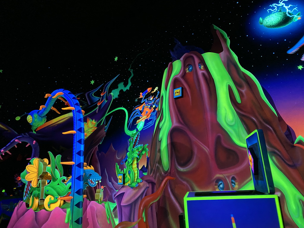 Mountain at the Buzz Lightyear Laser Blast attraction at Discoveryland at Disneyland Park