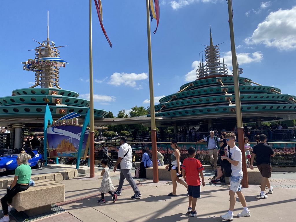 Front of the Autopia attraction at Discoveryland at Disneyland Park