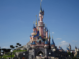 Front of Sleeping Beauty`s Castle at Fantasyland at Disneyland Park