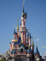 Front of Sleeping Beauty`s Castle at Fantasyland at Disneyland Park