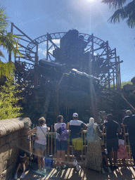 The Indiana Jones and the Temple of Peril attraction at Adventureland at Disneyland Park