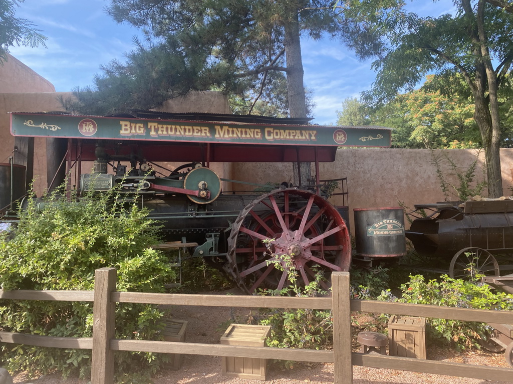 Locomotive at the Big Thunder Mountain attraction at Frontierland at Disneyland Park