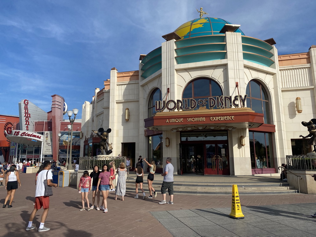 Front of the World of Disney store at the Disney Village street