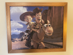 Painting from the movie `Toy Story 2` in our room at the Soaring Eagle building at Disney`s Hotel Cheyenne