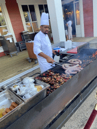 Barbecue at the back side of the Chuck Wagon Café at Disney`s Hotel Cheyenne