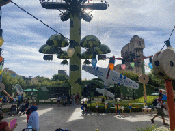 The Toy Soldiers Parachute Drop attraction at the Toy Story Playland and the Twilight Zone Tower of Terror attraction at the Production Courtyard at Walt Disney Studios Park