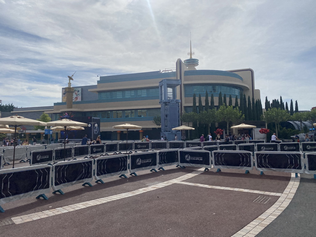Queue for the Marvel Avengers Campus and the front of the Studio D attraction at the Production Courtyard at Walt Disney Studios Park