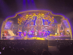 Actors on the stage of the Studio Theater at the Production Courtyard at Walt Disney Studios Park, during the Mickey and the Magician show