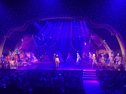 Actors on the stage of the Studio Theater at the Production Courtyard at Walt Disney Studios Park, during the Mickey and the Magician show