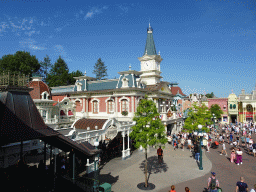 The City Hall at Town Square at Disneyland Park, viewed from the Main Street U.S.A. Station