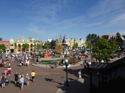 Town Square with its Pavilion at Disneyland Park, viewed from the Main Street U.S.A. Station