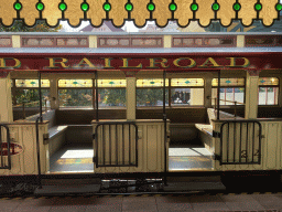 Train at the Disneyland Railroad attraction at the Main Street U.S.A. Station at Disneyland Park