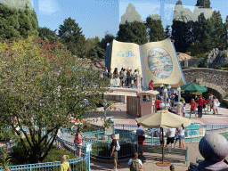 Front of the Le Pays des Contes de Fées attraction at Fantasyland at Disneyland Park, viewed from the train at the Disneyland Railroad attraction