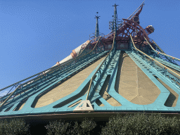 The Star Wars Hyperspace Mountain attraction at Discoveryland at Disneyland Park, viewed from the train at the Disneyland Railroad attraction