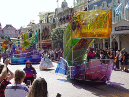 Princess Tiana, Chip, Dale, Clarice, Woody, Jessie and Goofy at the Disney Stars on Parade at Main Street U.S.A. at Disneyland Park