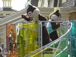 Chip and Dale at the Disney Stars on Parade at Main Street U.S.A. at Disneyland Park