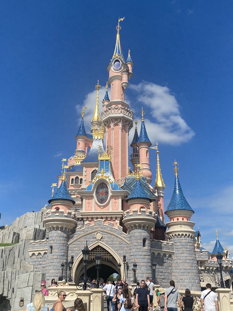 Front of Sleeping Beauty`s Castle at Fantasyland at Disneyland Park