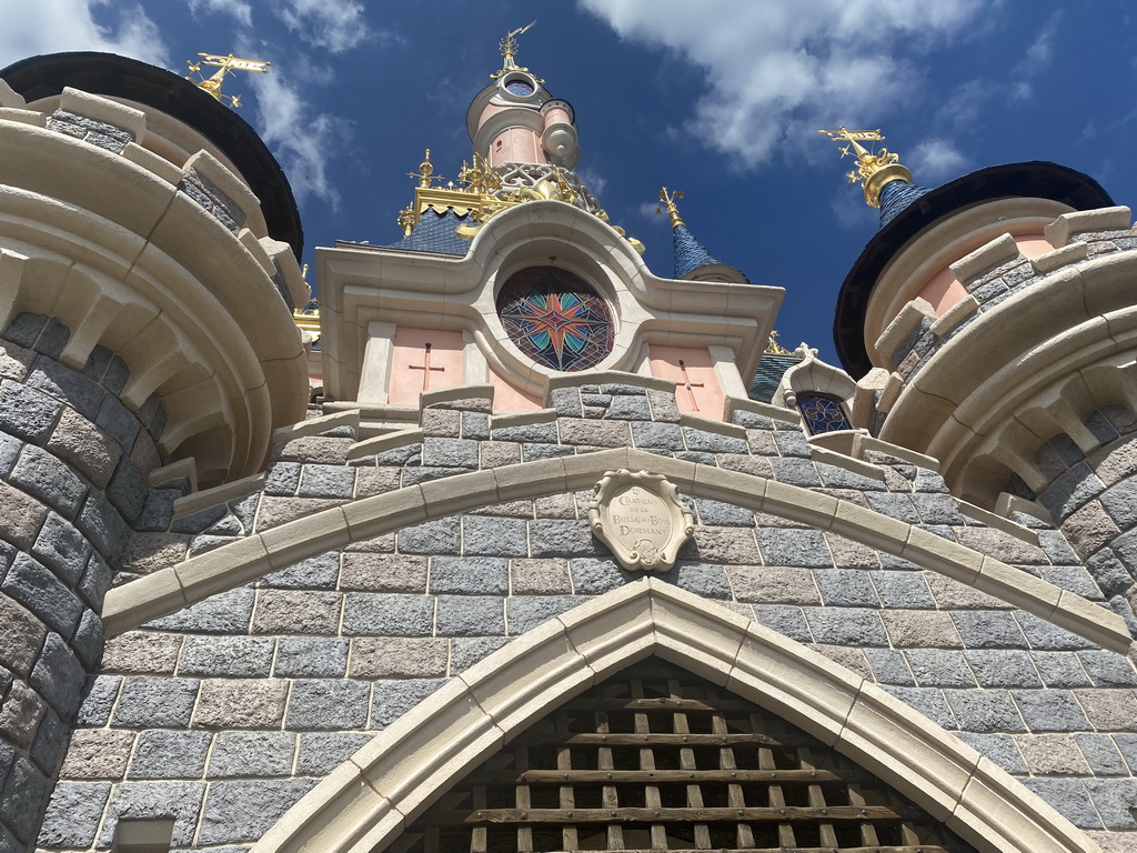 Facade of Sleeping Beauty`s Castle at Fantasyland at Disneyland Park