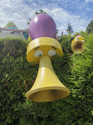 Statues of Honker Birds at the Alice`s Curious Labyrinth attraction at Fantasyland at Disneyland Park