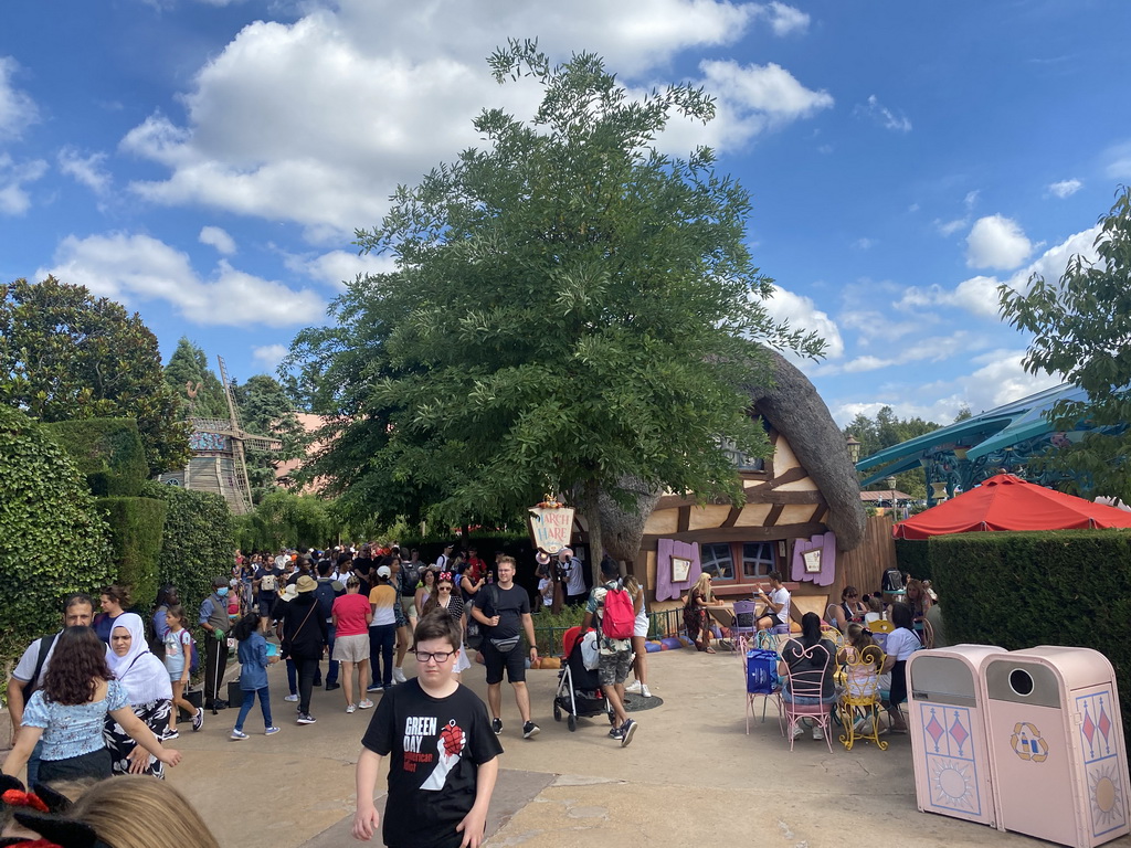 Front of the March Hare Refreshments restaurant at Fantasyland at Disneyland Park