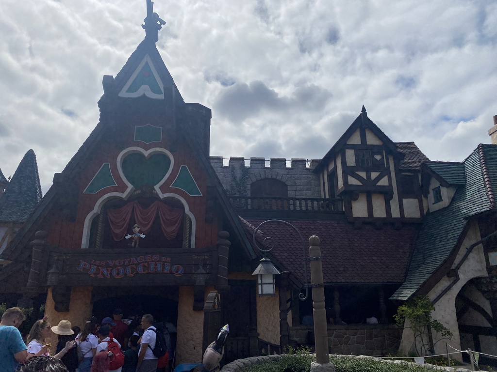 Front of the Les Voyages de Pinocchio attraction at Fantasyland at Disneyland Park