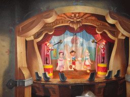 Puppet theatre at the Les Voyages de Pinocchio attraction at Fantasyland at Disneyland Park