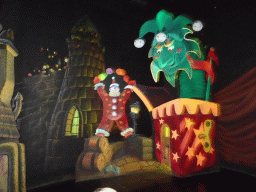 Clown and Jack in the Box at the Les Voyages de Pinocchio attraction at Fantasyland at Disneyland Park